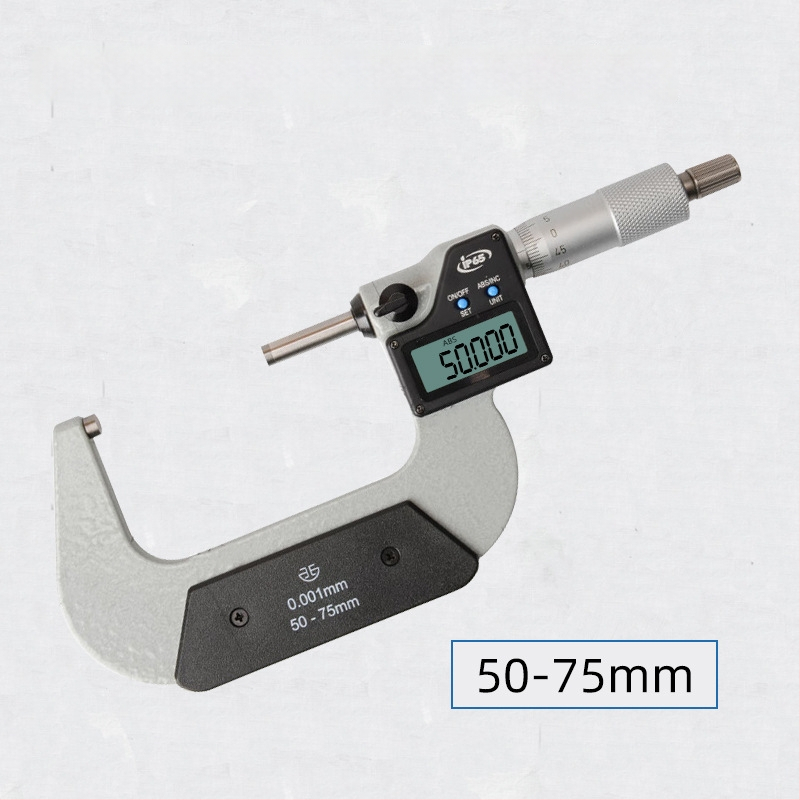 Micrometru exterior digital, interval 0–25–50–75–100 mm, măsurare de înaltă precizie a diametrului exterior