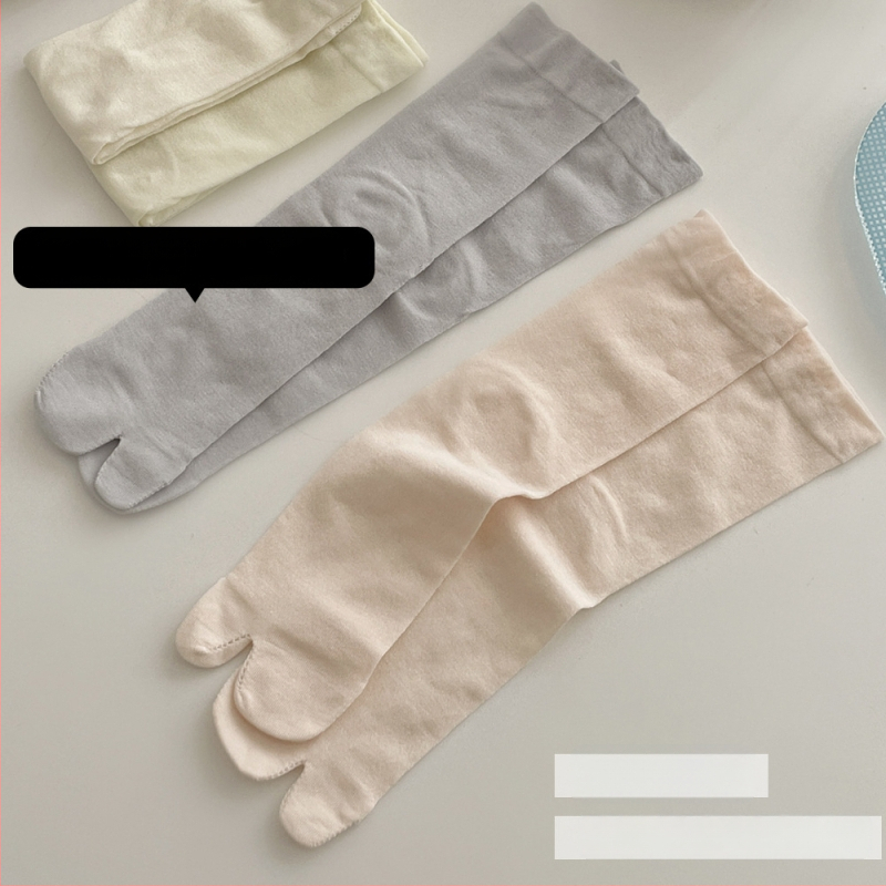 Șosete feminine cu degete despărțite, subțiri și respirabile, până la gambe, pentru primăvară-vară, mătase de dud