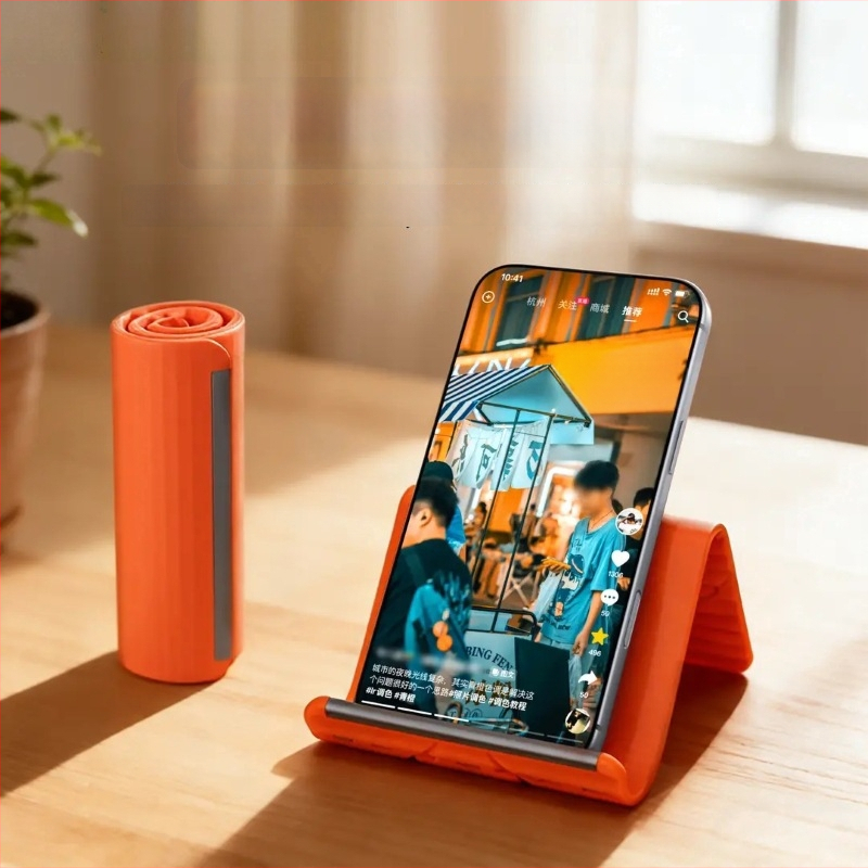Suport din silicon flexibil, pliabil pentru telefon, suport universal pentru tablete și laptopuri, transformabil pentru călătorii și uz casnic