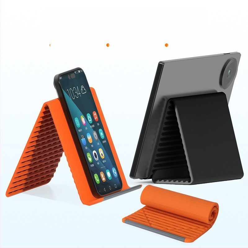 Suport din silicon flexibil, pliabil pentru telefon, suport universal pentru tablete și laptopuri, transformabil pentru călătorii și uz casnic