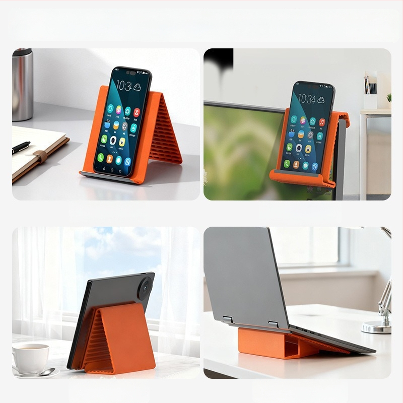 Suport din silicon flexibil, pliabil pentru telefon, suport universal pentru tablete și laptopuri, transformabil pentru călătorii și uz casnic