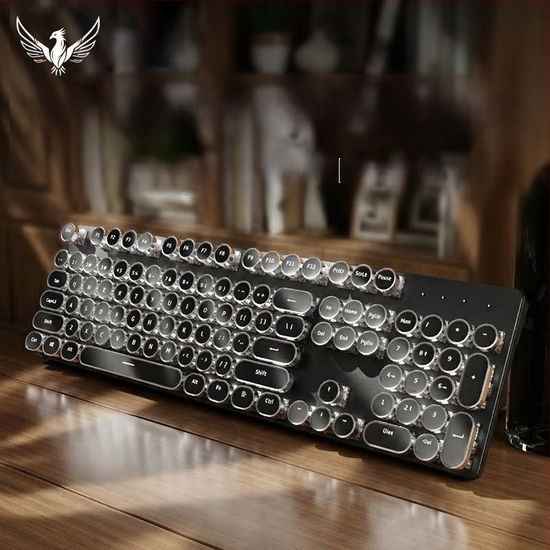 RS6 Жичен комплект: механична клавиатура и мишка, сини и черни превключватели, за гейминг и офис
