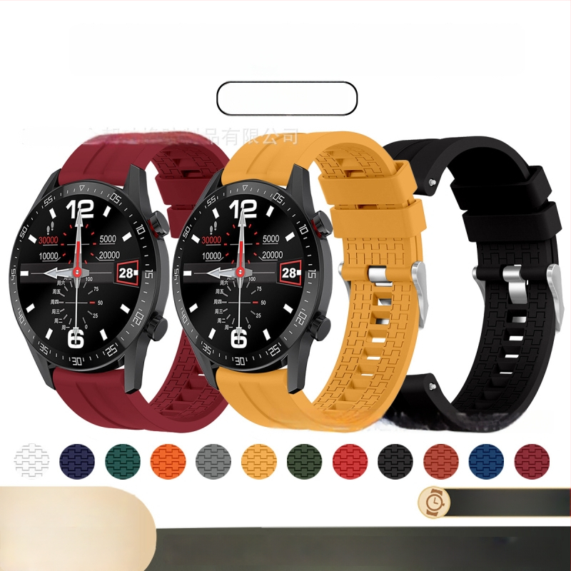 Текстуриран силиконов ремък за Huawei GT2, 20 мм, съвместим с Huawei Watch GT3 Pro