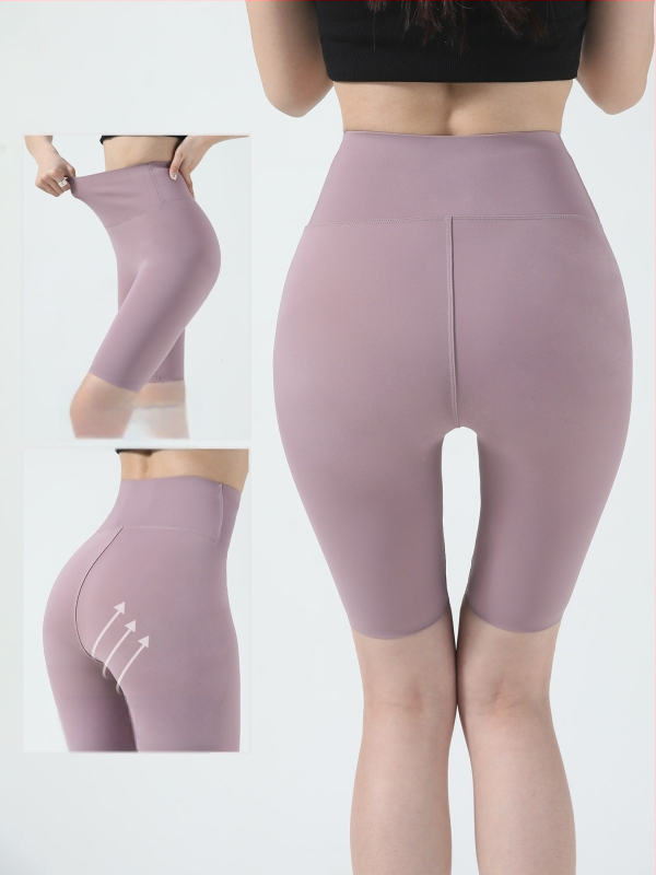 Капри йога клин Sharkskin за жени, стегнати еластични leggings за фитнес и колоездене