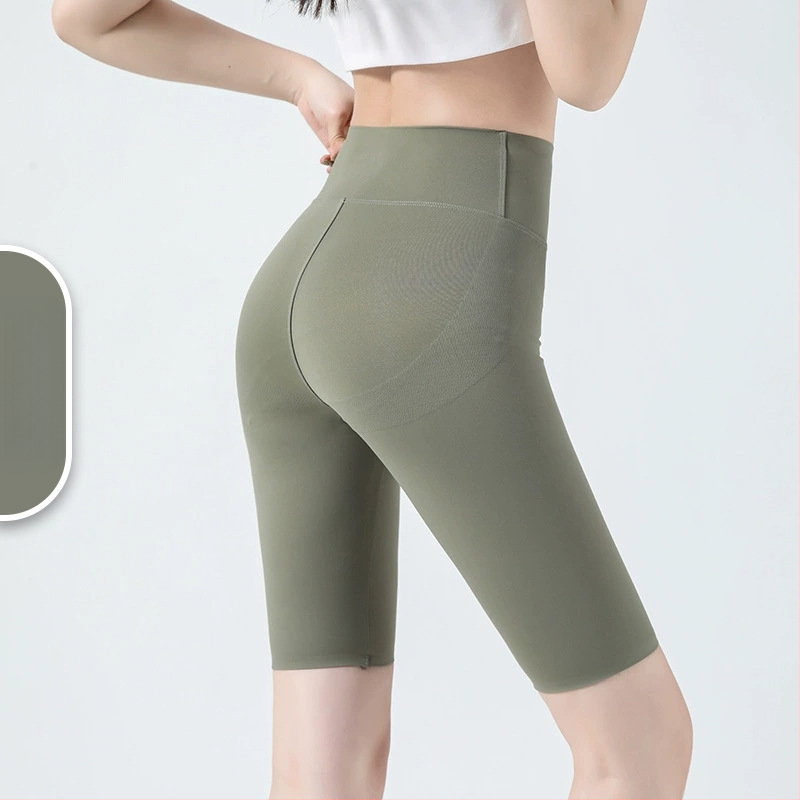 Капри йога клин Sharkskin за жени, стегнати еластични leggings за фитнес и колоездене