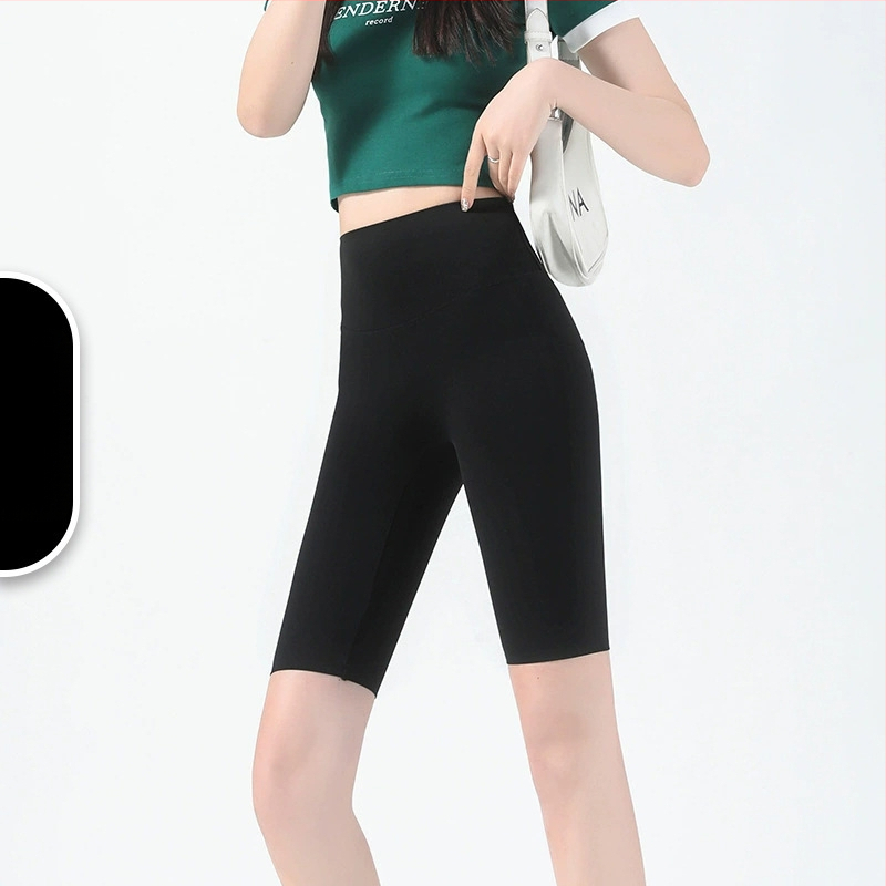 Капри йога клин Sharkskin за жени, стегнати еластични leggings за фитнес и колоездене