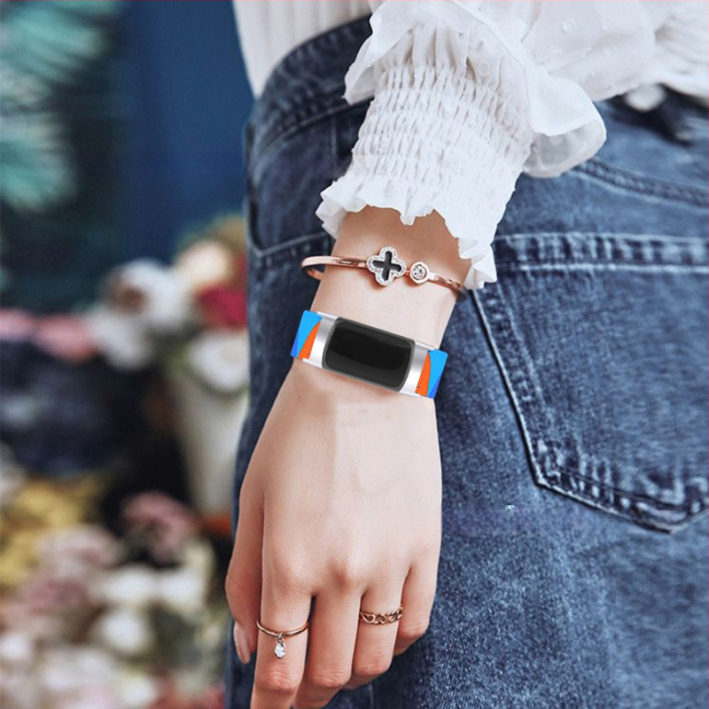 Еластична принтована регулируема каишка за Fitbit Charge6/Charge5
