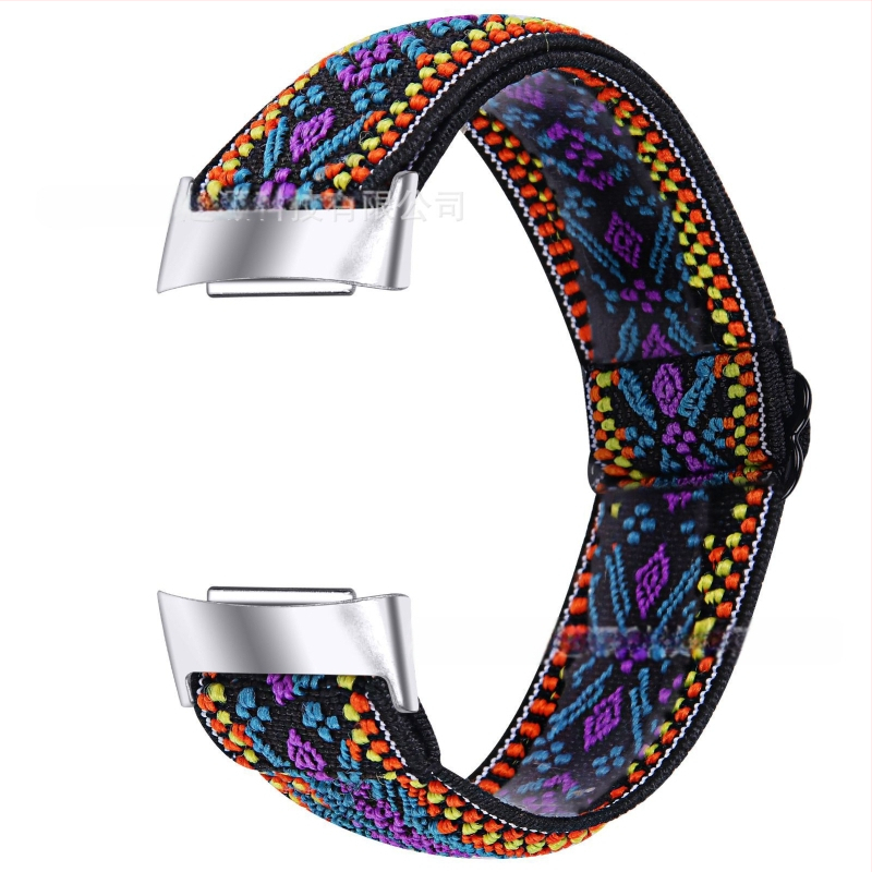 Еластична принтована регулируема каишка за Fitbit Charge6/Charge5