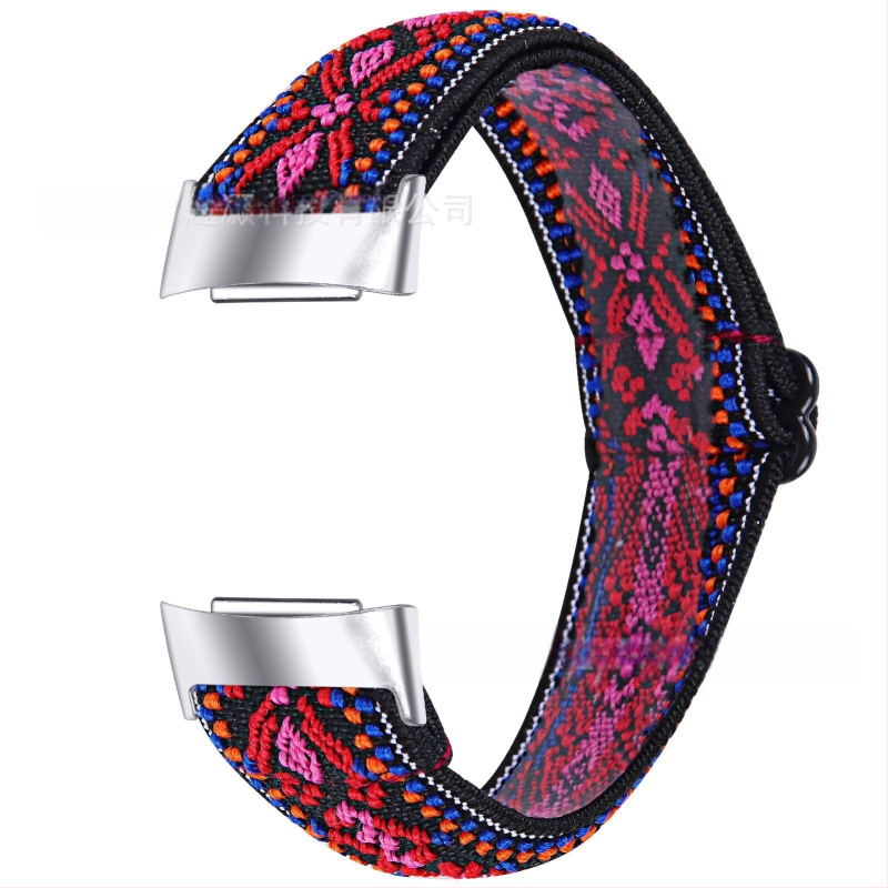 Еластична принтована регулируема каишка за Fitbit Charge6/Charge5