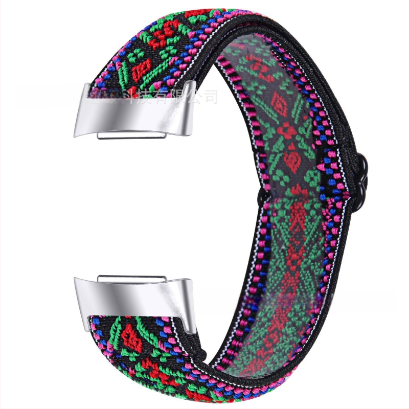 Еластична принтована регулируема каишка за Fitbit Charge6/Charge5