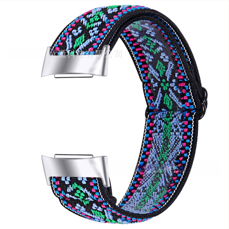 Еластична принтована регулируема каишка за Fitbit Charge6/Charge5