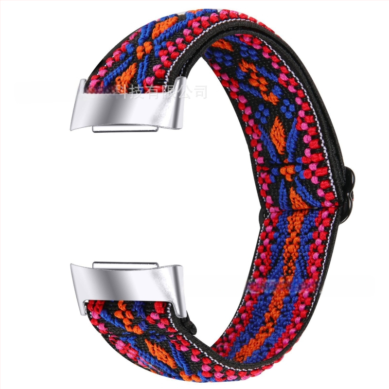 Еластична принтована регулируема каишка за Fitbit Charge6/Charge5