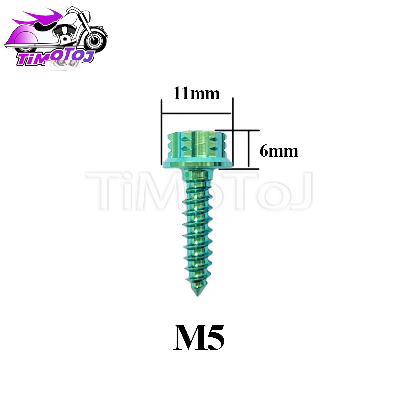 TMJ титанови сплавни самонарезни винтове за метална плоча, M5×15/20/25 мм, за модификации на мотоциклети, TC4