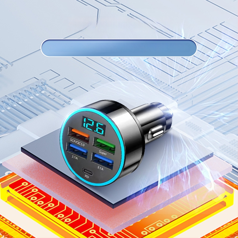 Автомобилно USB зарядно устройство с адаптер за запалка и петпинов конектор