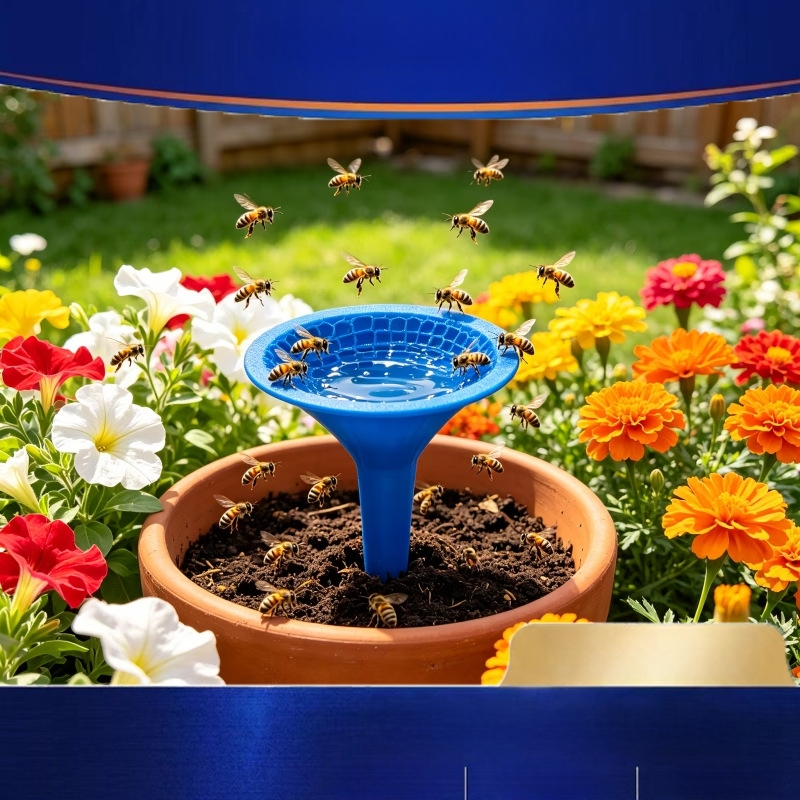 Inserție pentru apă pentru albine, imprimată 3D, în formă de floare