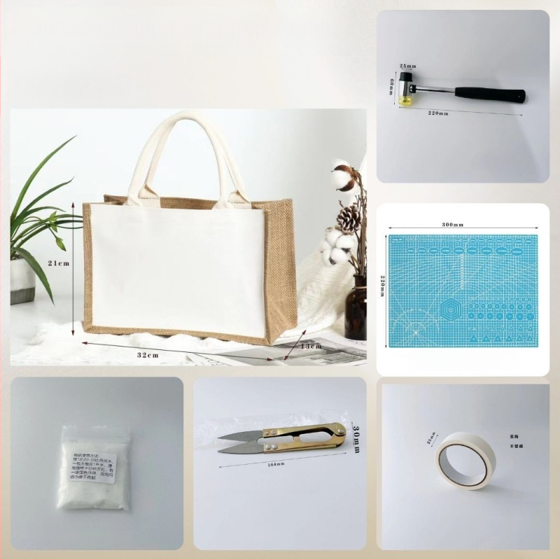 Kit de imprimare pe țesături cu frunze pentru copii — ciocan din cauciuc pentru xilogravură și trusă de instrumente DIY