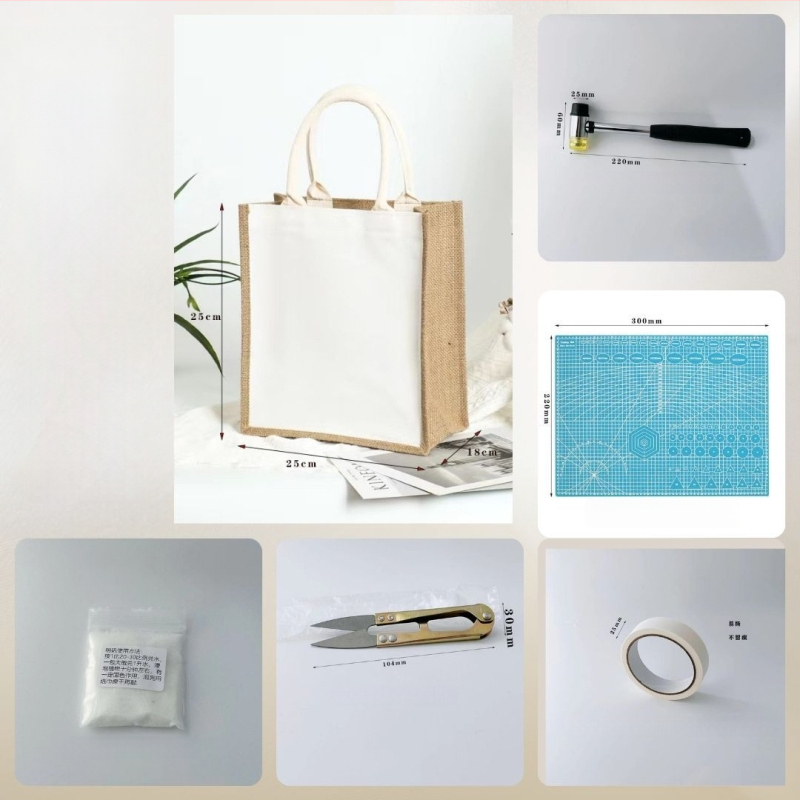 Kit de imprimare pe țesături cu frunze pentru copii — ciocan din cauciuc pentru xilogravură și trusă de instrumente DIY