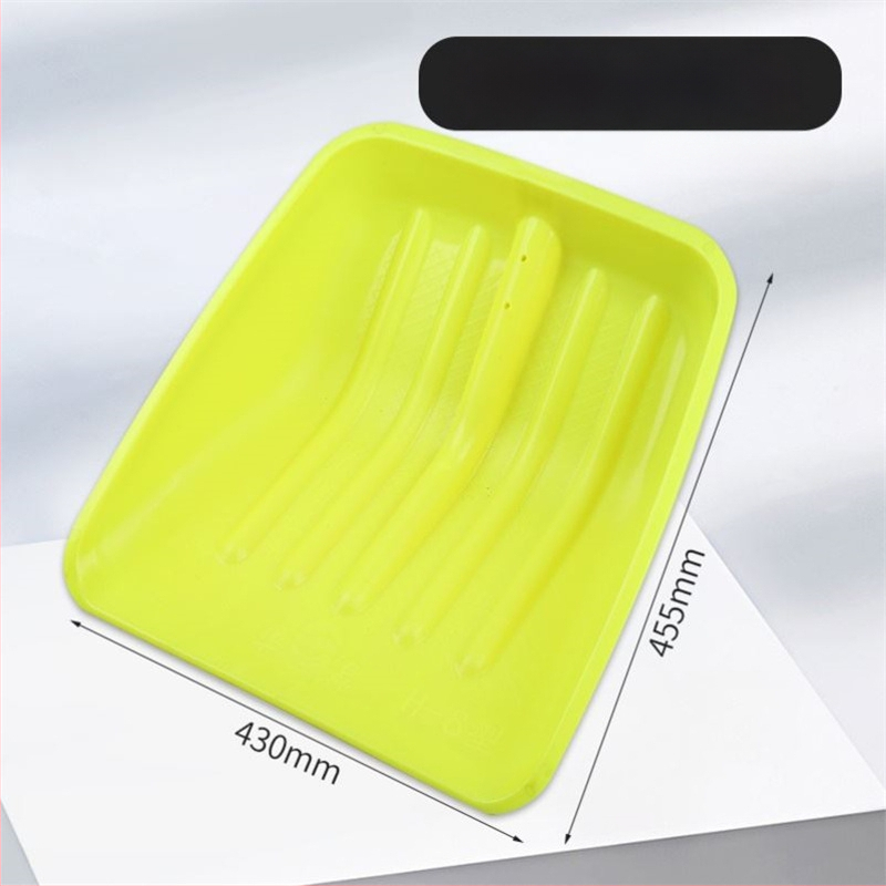 Lopată de zăpadă cu corp din plastic și cap din plastic temperat, design îngroșat, dimensiune mare, mâner din lemn, pliabil, model Q27343