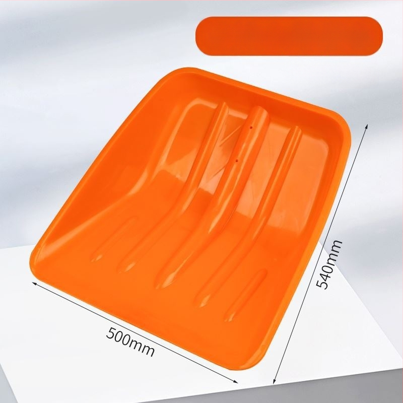 Lopată de zăpadă cu corp din plastic și cap din plastic temperat, design îngroșat, dimensiune mare, mâner din lemn, pliabil, model Q27343
