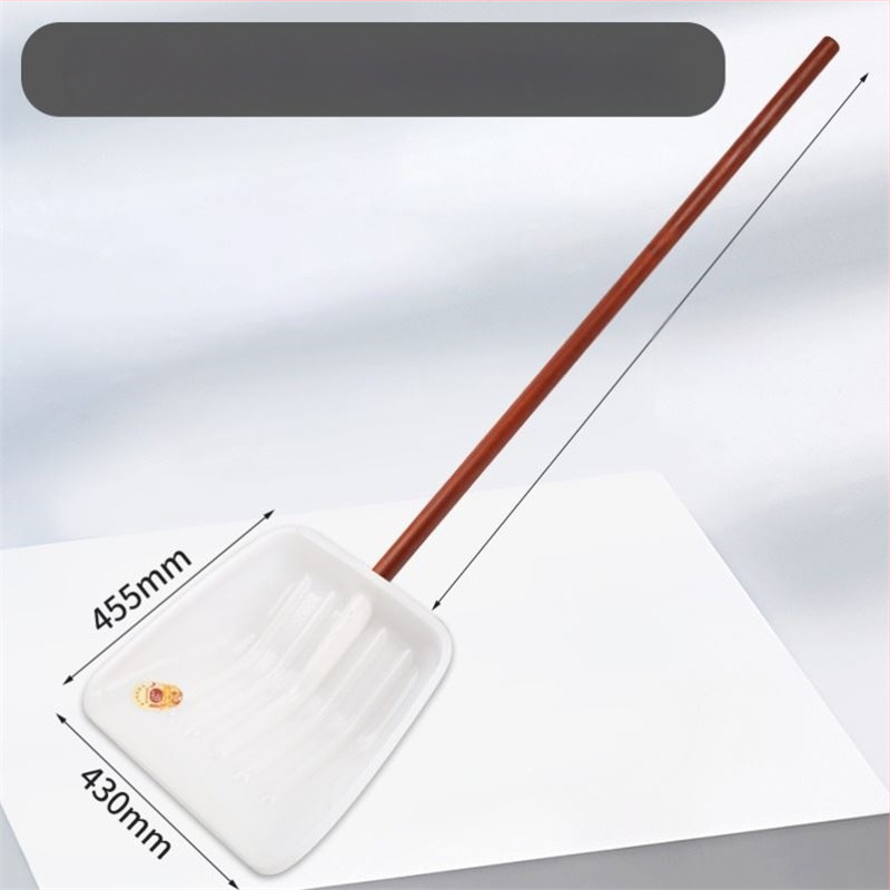 Lopată de zăpadă cu corp din plastic și cap din plastic temperat, design îngroșat, dimensiune mare, mâner din lemn, pliabil, model Q27343