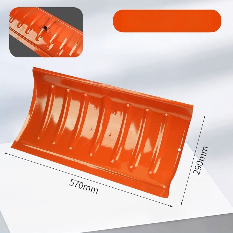 Lopată de zăpadă cu corp din plastic și cap din plastic temperat, design îngroșat, dimensiune mare, mâner din lemn, pliabil, model Q27343