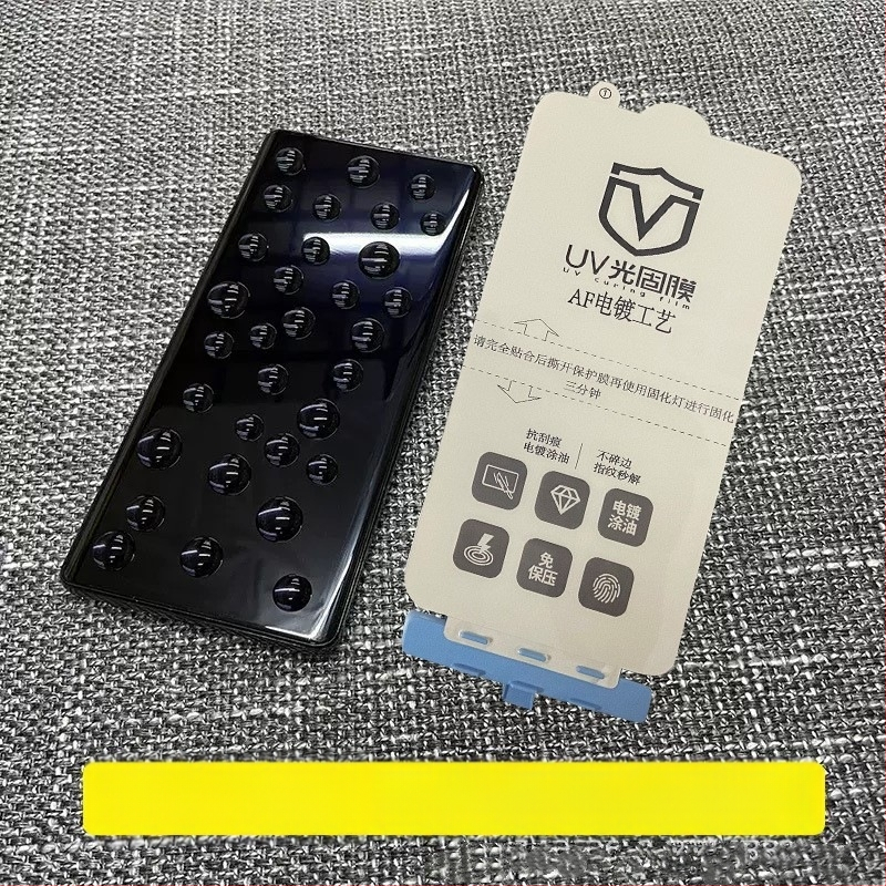 Film hidrogel UV-curabil pentru OnePlus 10 Pro și OnePlus Ace 2, finisaj electroplacat, fără lipire, protecție ecran curbat