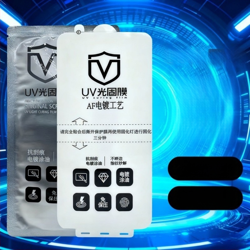 Film hidrogel UV-curabil pentru OnePlus 10 Pro și OnePlus Ace 2, finisaj electroplacat, fără lipire, protecție ecran curbat