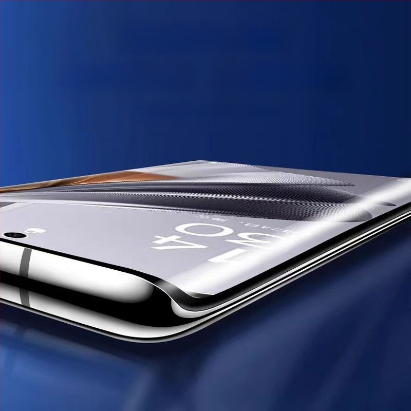 Film hidrogel UV-curabil pentru OnePlus 10 Pro și OnePlus Ace 2, finisaj electroplacat, fără lipire, protecție ecran curbat