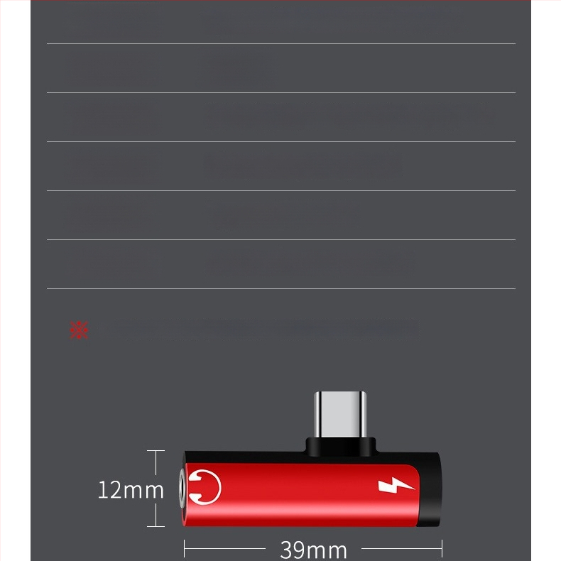 Adaptor Type-C pentru telefoane Huawei/Xiaomi Android, convertor audio pentru căști, încărcare 2 în 1