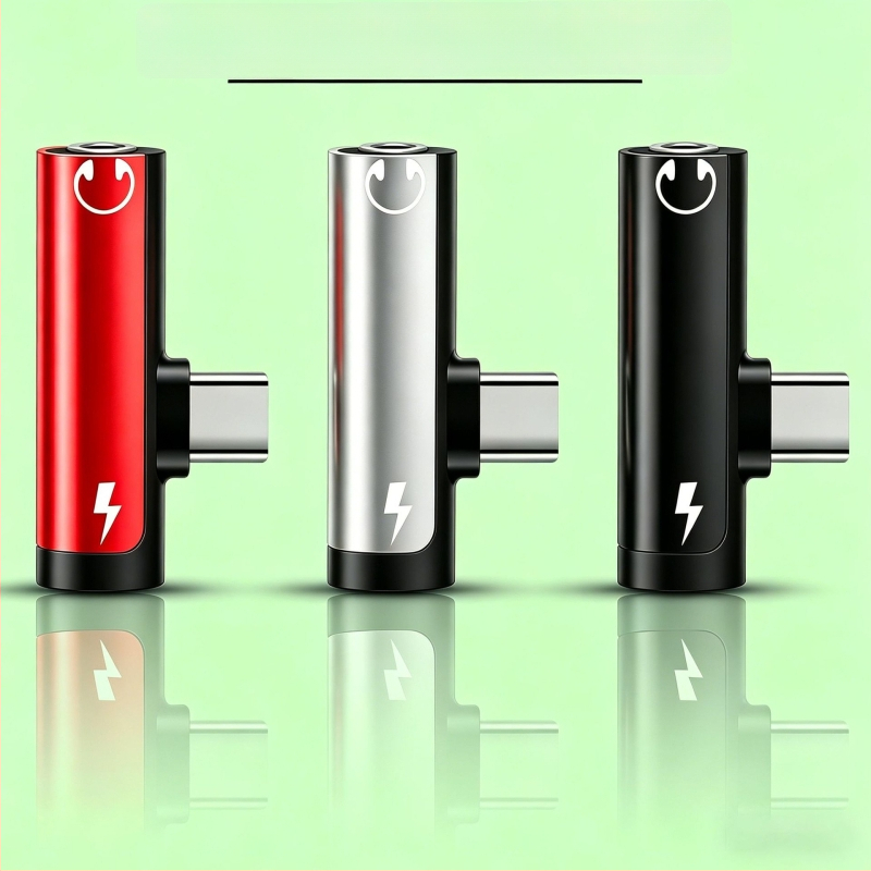 Adaptor Type-C pentru telefoane Huawei/Xiaomi Android, convertor audio pentru căști, încărcare 2 în 1