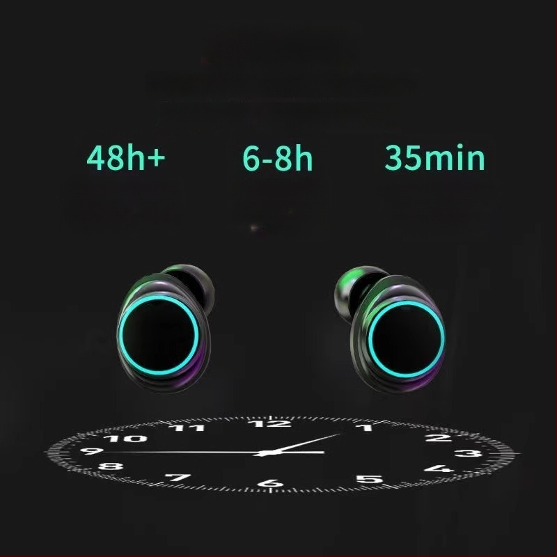 Căști Bluetooth M25 cu control tactil wireless, stil mecanic-metal, consum redus de energie, pentru esports, afișaj digital