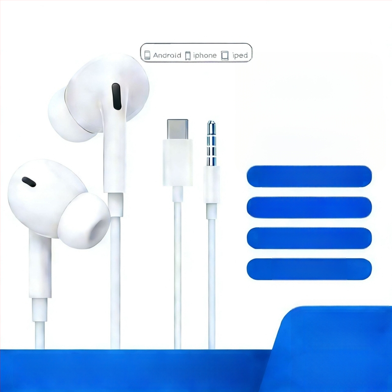Căști in-ear cu cablu, cip digital Type-C și microfon pentru Huawei/Honor X5 – înregistrare karaoke