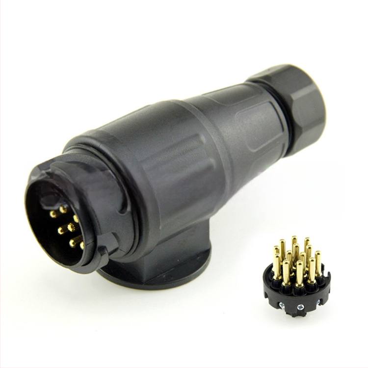 Conector pentru remorcă cu 13 poli și priză-convertor pentru semnalizare europeană XF1008