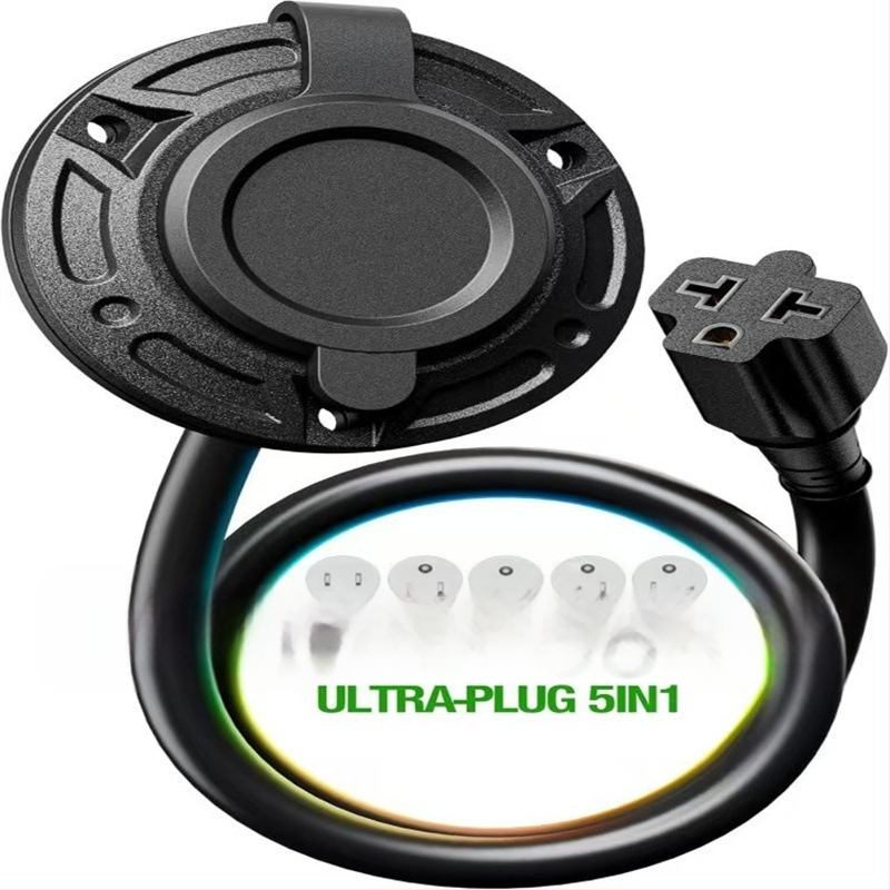 Cablu de încărcare RV american cu conector impermeabil NEMA 5-15R, priză directă 110V cu capac