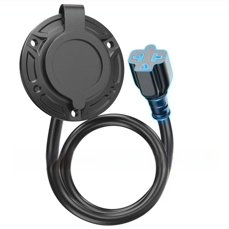 Cablu de încărcare RV american cu conector impermeabil NEMA 5-15R, priză directă 110V cu capac