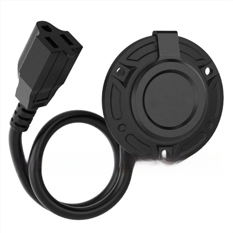 Cablu de încărcare RV american cu conector impermeabil NEMA 5-15R, priză directă 110V cu capac