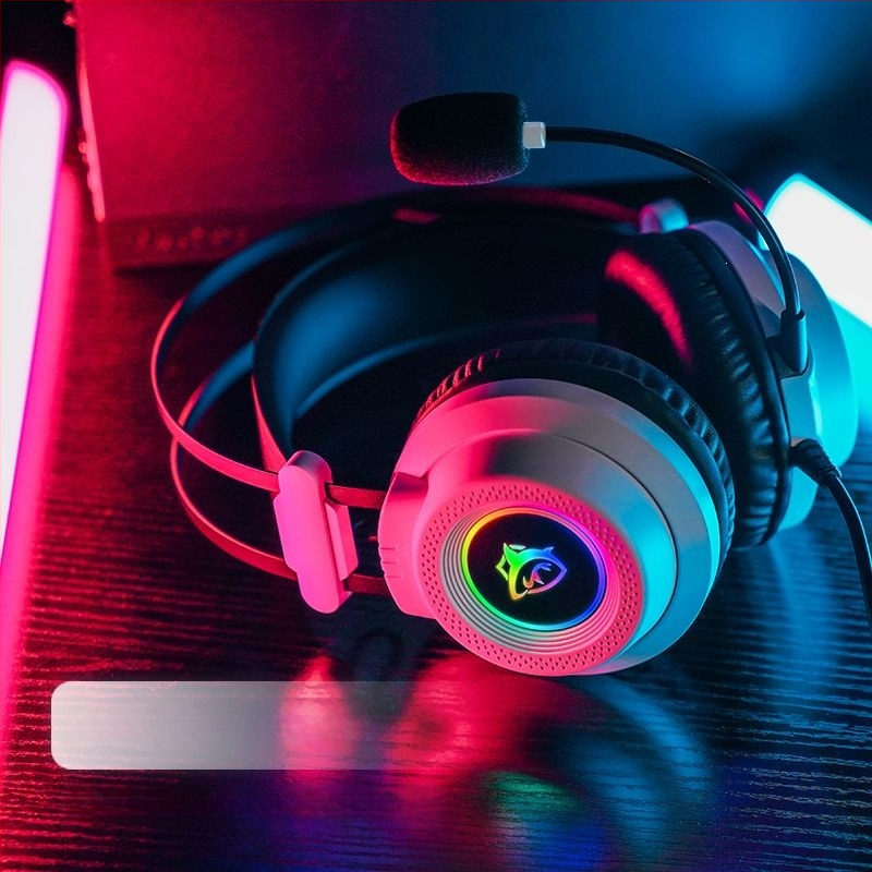 GX7 Căști de gaming cu fir USB RGB pentru PC desktop