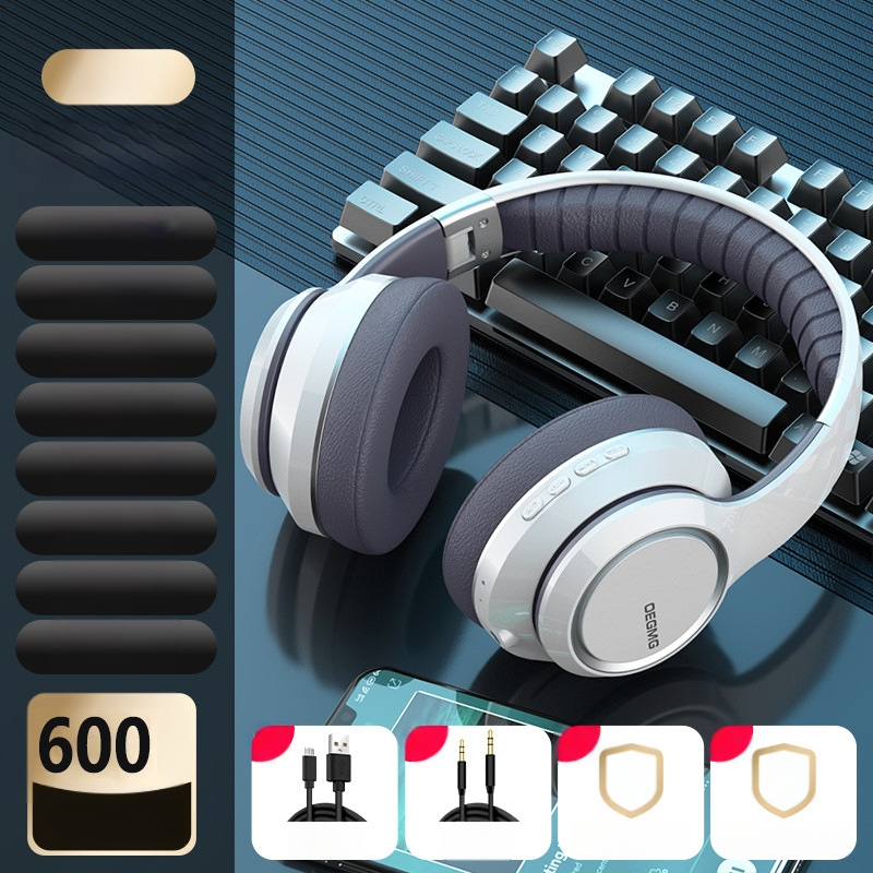 Cască Bluetooth cu model privat, over-ear, fără fir, slot pentru card, anulare zgomot, pentru gaming/esports, universală pentru telefon și laptop