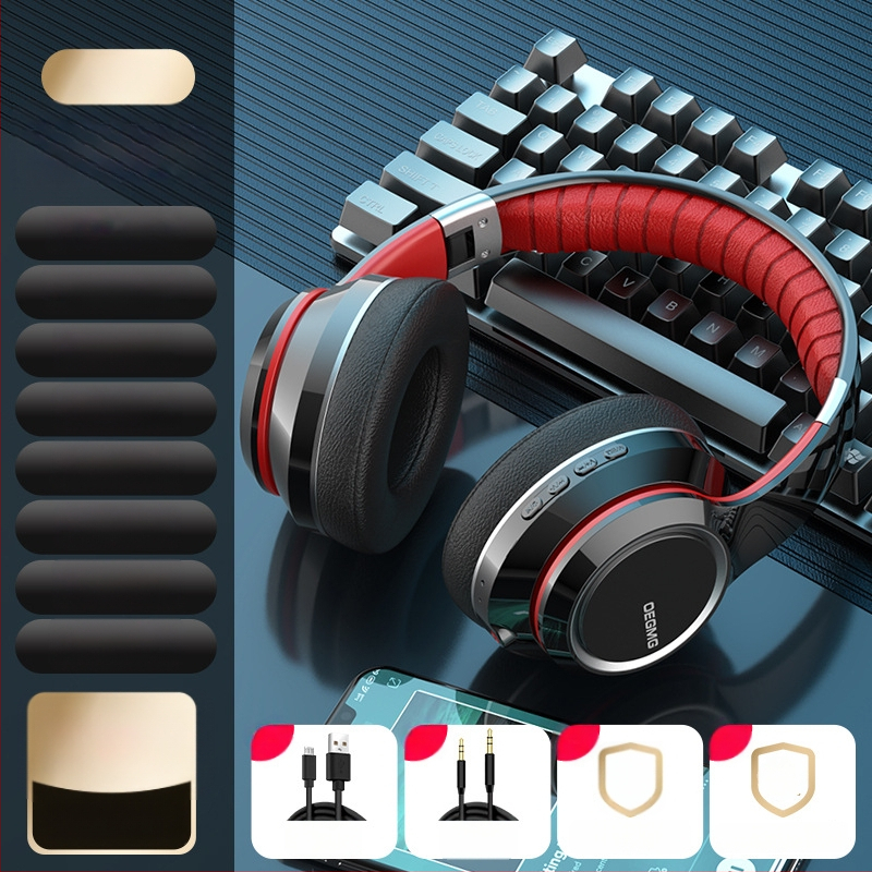 Cască Bluetooth cu model privat, over-ear, fără fir, slot pentru card, anulare zgomot, pentru gaming/esports, universală pentru telefon și laptop