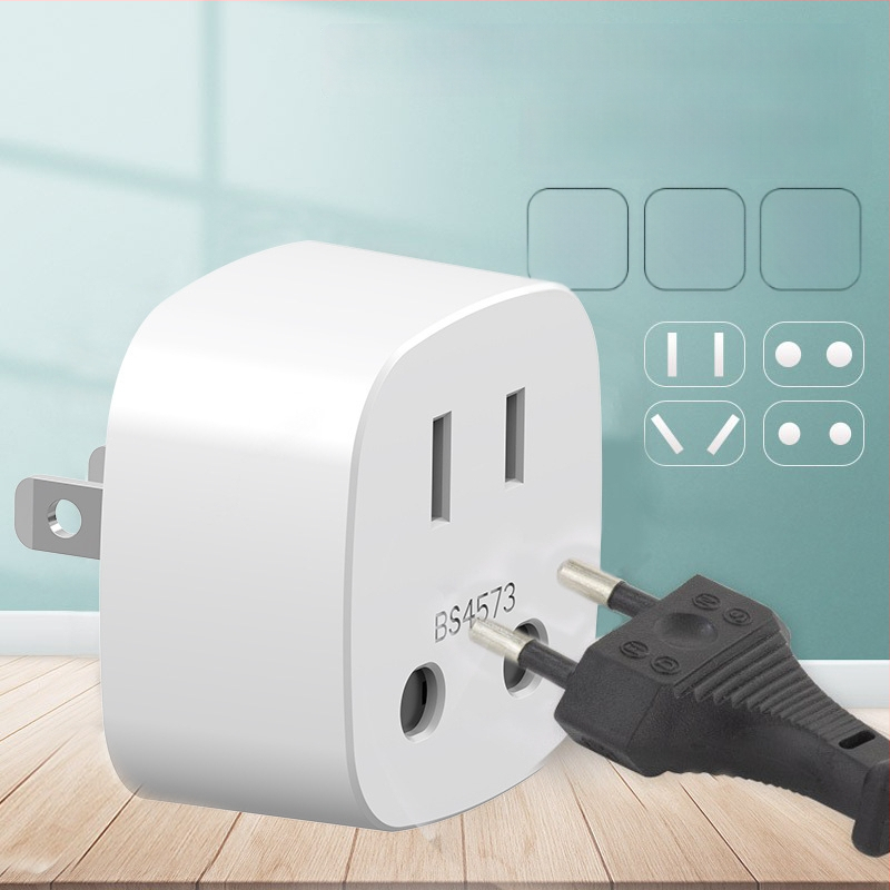 Adaptor priză EU către SUA, 2 pini rotunzi, convertor în stil european, compatibil cu standardele americane