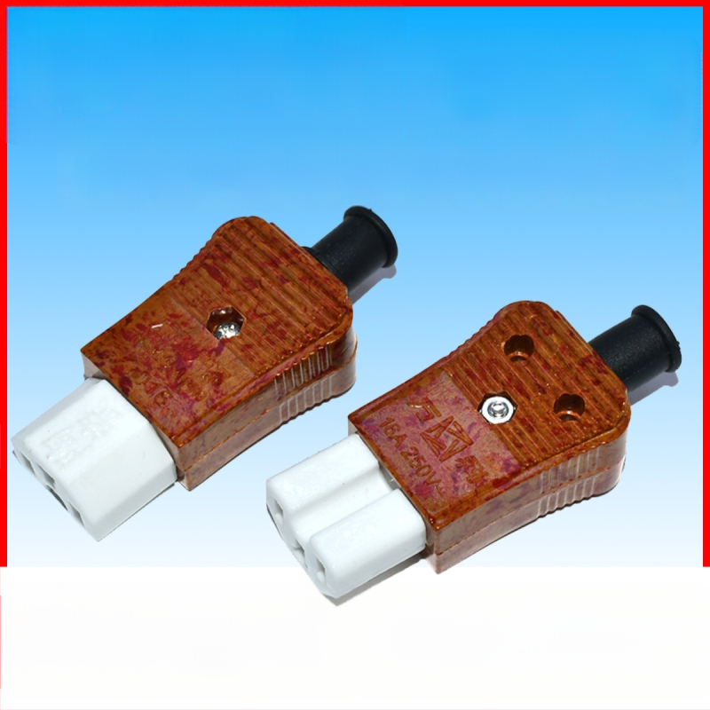 Conector ceramic cu trei pini pentru cablu de alimentare, 16A, durabil