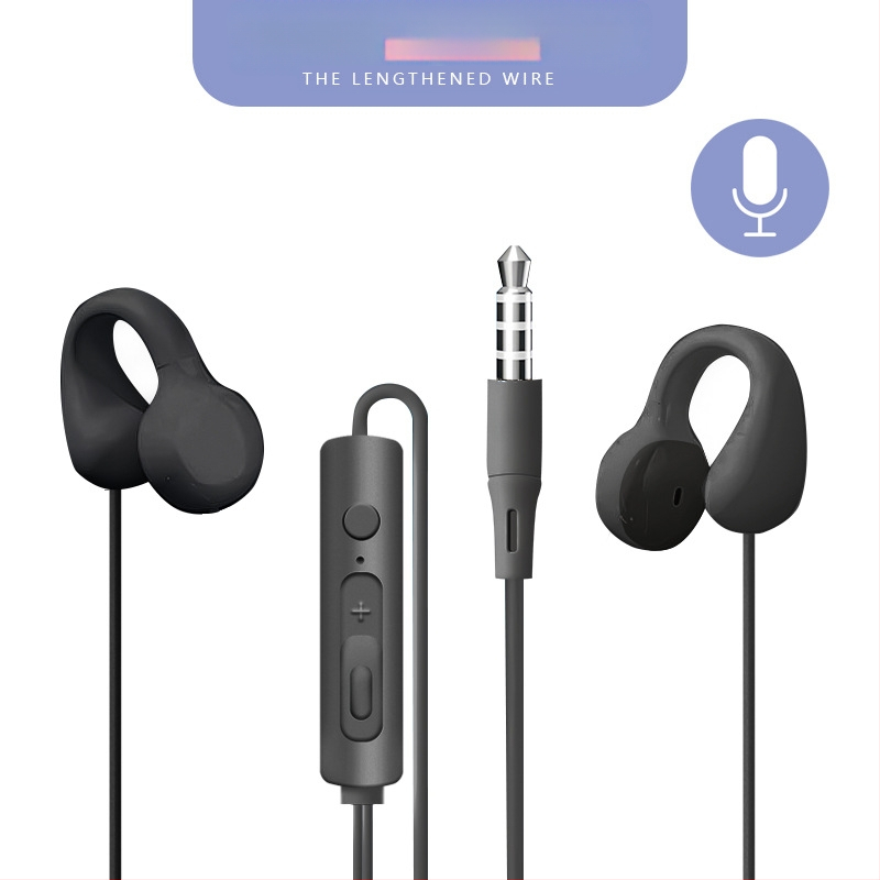 Căști cu fir clip-on, USB-C / 3,5 mm, sunet de înaltă calitate, durabile, design non-in-ear, universale pentru telefoane și calculatoare, cablu prelungit