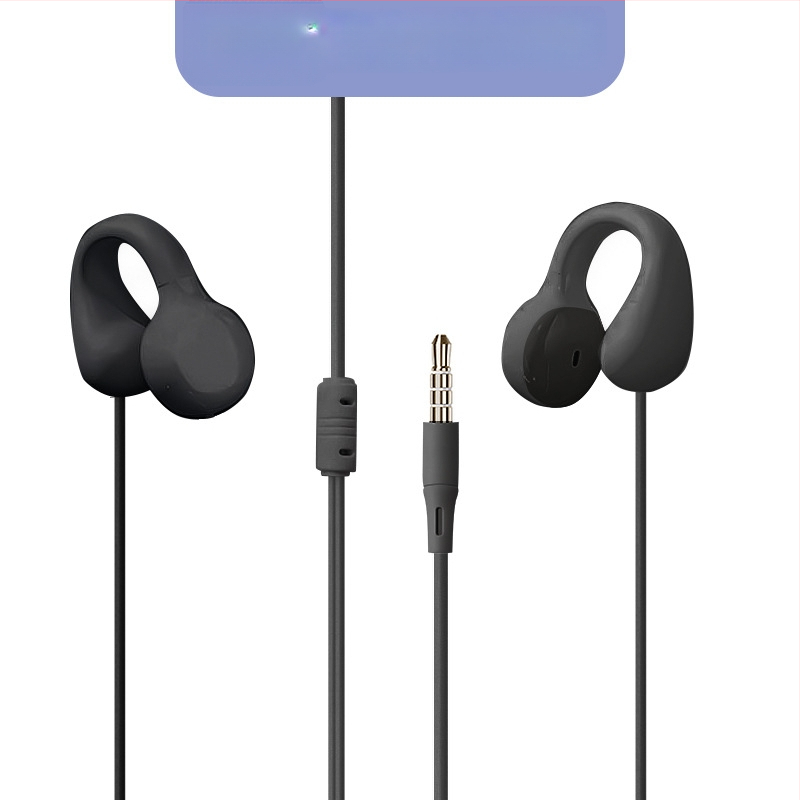 Căști cu fir clip-on, USB-C / 3,5 mm, sunet de înaltă calitate, durabile, design non-in-ear, universale pentru telefoane și calculatoare, cablu prelungit