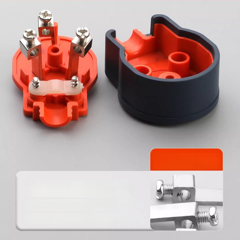 Conector triplu anti-cădere, cupru pur, 10/16 A, priză trifazică de înaltă putere