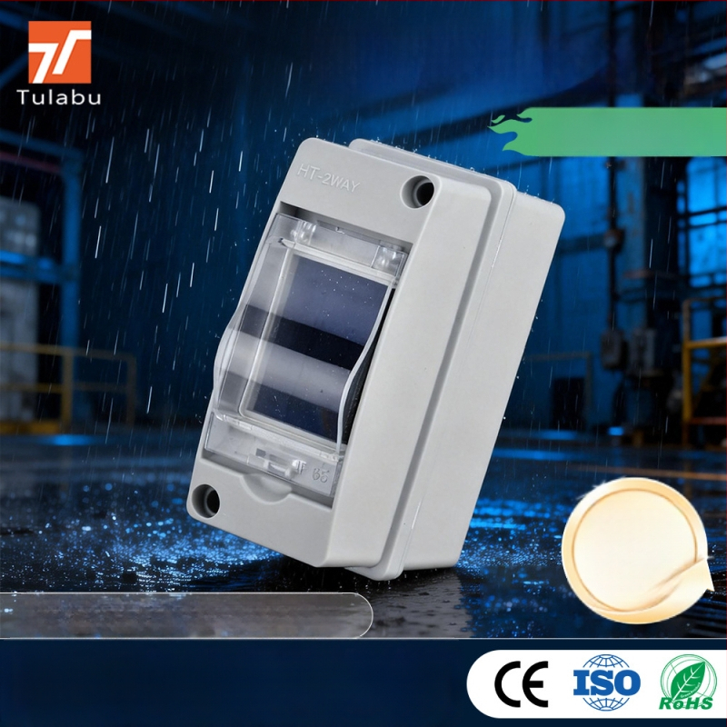 Cutie de distribuție externă compactă IP65, 2 circuite, ABS, pentru întrerupătoare