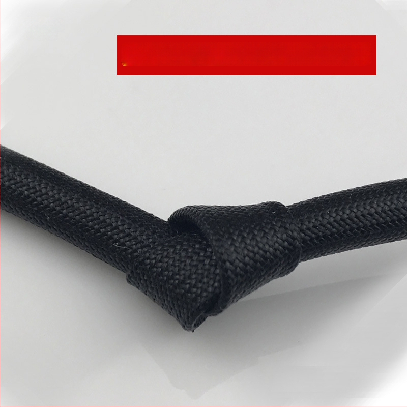 Tub din silicon cu fibră de sticlă negru, 12 mm, rezistent la foc, autoextinguibil, izolație pentru temperaturi înalte