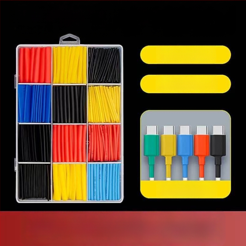 Set tuburi termo-contractile bi-color pentru DIY casnic, protecție izolatoare pentru fire electrice