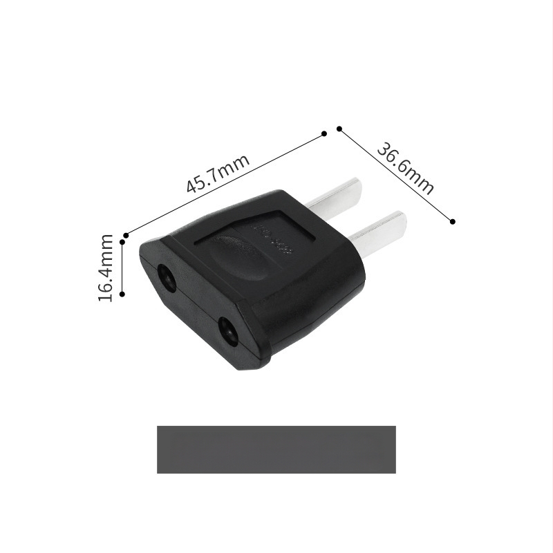 JHD-9622 adaptor de alimentare AC: de la priză europeană cu conector rotund la priză GB cu doi pini