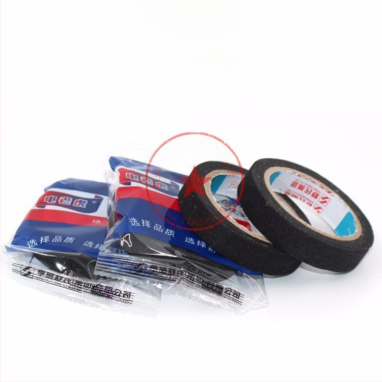 Shu's Hydra Bandă izolatoare din pânză de bumbac neagră, 18 mm x 10,5 m, bandă izolatoare electrică unidirecțională pentru cabluri