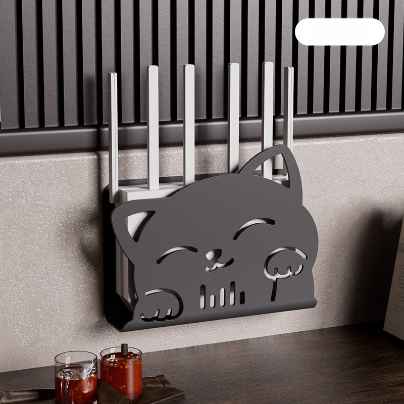 Cutie de depozitare pentru router, montaj pe perete, organizare cabluri fără găuri